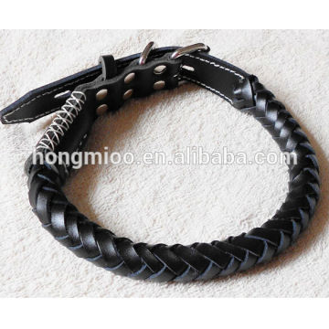 New braided leather dog belt of dog belt manufacture company