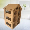 cardboard box cat houses with kraft paper