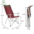 Móveis de acampamento ao ar livre cadeira dobrável de alumínio ajustável