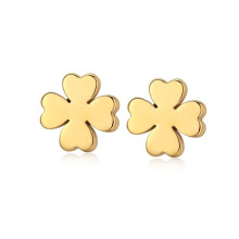 Clover leaf boucles d'oreilles pour oreille en acier inoxydable or 14k les femmes cuff brincos en gros