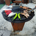 Heavy Duty Corten Metal Barbecue Grill