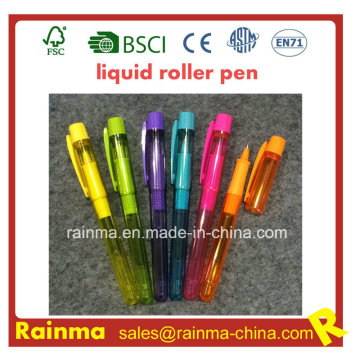 Stylo à rouleaux liquides en plastique avec une belle couleur d&#39;impression