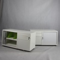 Mobile caddy with drawers and sliding door