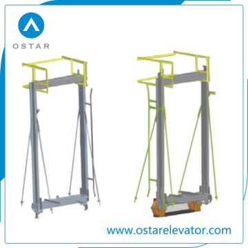Roping 1: 1, 2: 1 Cadre de voiture d'ascenseur de passager, pièces d'ascenseur (OS44)