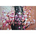 Hand-Painted Abstract Plum Blossom Flower Oil Painting on Canvas Large Modern Wall Art Decoration