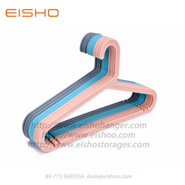 EISHO Adult Colorful Shirt Saver Plastic Suit Hangers