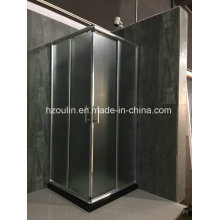 Square Shower Room with Fabric Glass