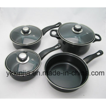 Kitchenware 7PCS Carbon Steel Cookware Set for Brazil Wal-Mart