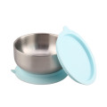 Double Wall Silicone Suction Stainless Steel Kids Bowl