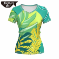 Femmes à manches courtes Summer Tropical Hawaii Beach Wear Casual Floral Shirts