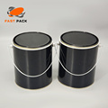 1 Gallon Black Metal Container For Paint