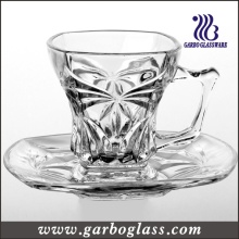 Glass Tea Cup & Saucer Set (TZ-GB09D1204CB)