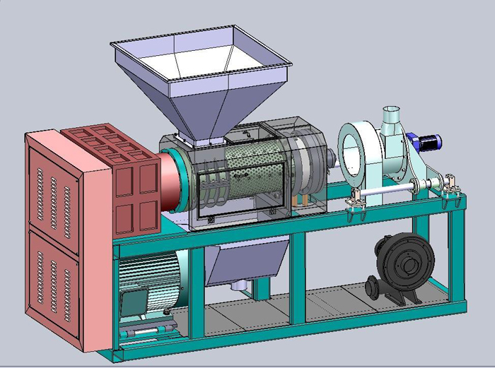 Plastic film squeezing machine