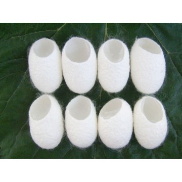 Capullos naturales de fibra de seda de mora orgánica Corte Bombyx para artesanía accesorios hechos a mano