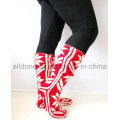 Modische neue Design Comfy weichen Hand Knit Knie High Slipper Socken