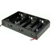 6PCS AA Batteriekastenkofferhalter mit Kabel mit Leitungen