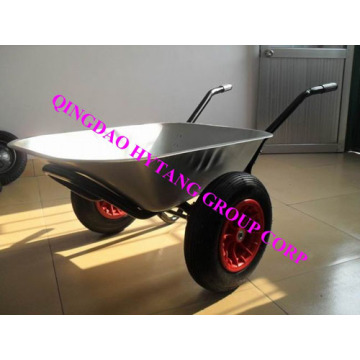 two air wheels galvanize tray wheelbarrow