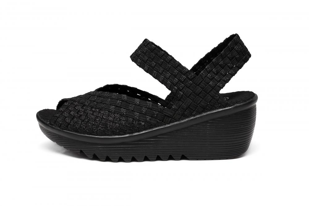 Black Woven Sandals