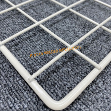 White PVC wall grid panels wire mesh display