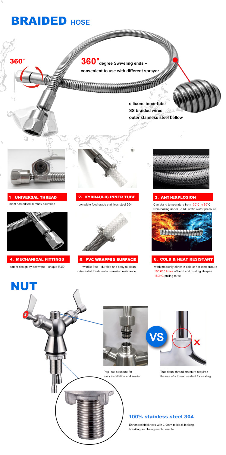 Commercial kitchen faucet with sprayer Commercial kitchen faucet with sprayer