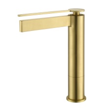 Brushed Gold Faucet Easy Installation Deck Mount Hot Cold Water Basin Faucets Mixer Sink Tap Bathroom