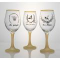 glitter glass personalised wine glass goblet bee design