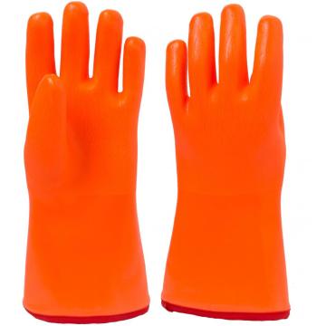 Gants d&#39;hiver de coton avec revêtement en PVC de finition rugueuse