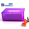 Kundenspezifische Farbe Quadrat Acryl Lucite Tissue Box