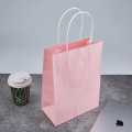 custom logo take away brown kraft paper bags