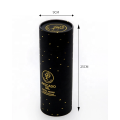 Coffret cadeau tube en papier vin noir rond