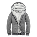 Winter Men's Fashion Solid Color Hooded Sweatshirt Coat