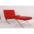 Knoll Barcelone Chair et reproduction ottomane