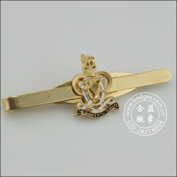 Gold Krawatte mit Abzeichen, Custom Stickpin (GZHY-TC-006)