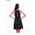 Feather Printing Summer New Slim Chiffon Print Dress Long Section of The Sleeveless Dress Bottoming a Word Women Dresses