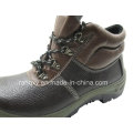 Coffee Embossed Leather Safety Shoe (HQ01010)