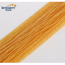 Gemstone Loose Crystal Strands Wholesale Cute Size 2mm 3mm Natural Yellow Quartz Gemstone