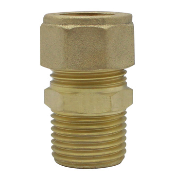 Compression Brass straight male coupler