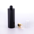 150ml black glass flat shoulder lotion bottle