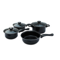 Home Basics Cooking 7 pedaço de aço carbono Cookware Set