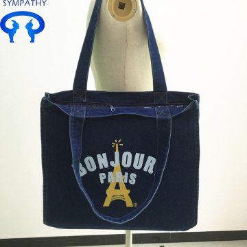 Custom denim bag shopping bags for students