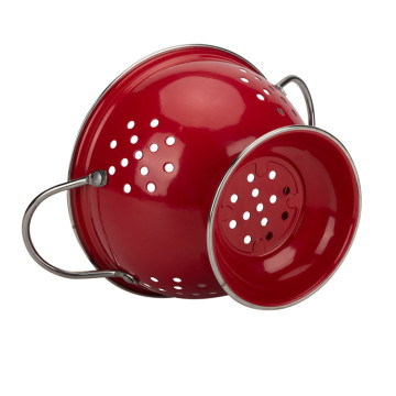 Hollow-Out Vegetable&Fruit Enamel Colander with Double Layer