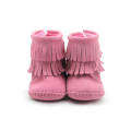 Mix Colors Rosa Suede Couro Quente Botas Bebês