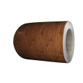 Wood grain color coated aluminum coil