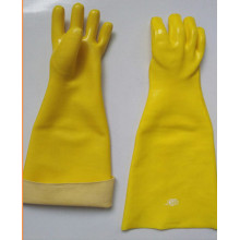 18inch Yellow pvc coated chemical gloves