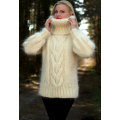 New Design Hand Knit Cowl Neck Sweater Pullover Sweater Cardigan