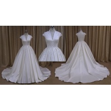 Satin A-Line Bridal Gowns Dresses