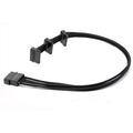 Black Sleeved 4pin Molex bis rechtwinklig 3 X SATA-Kabel