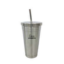 Stainless Steel Vacuum Mug with Straw (WMSV-2510SS)