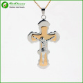 2015 Best Selling Men Jewelry 316L Stainless Steel Gold Cross Pendant