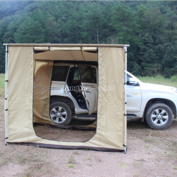 Tenda de acampamento praticável para carro com toldo lateral